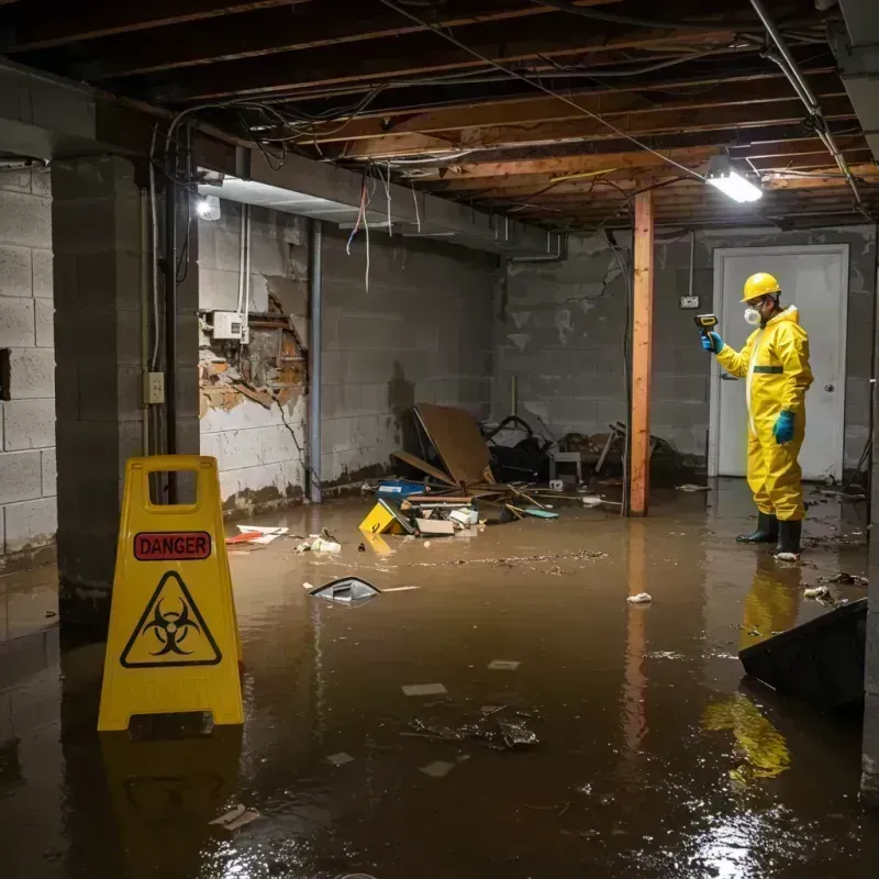 Flooded Basement Electrical Hazard in Hamlin, WV Property